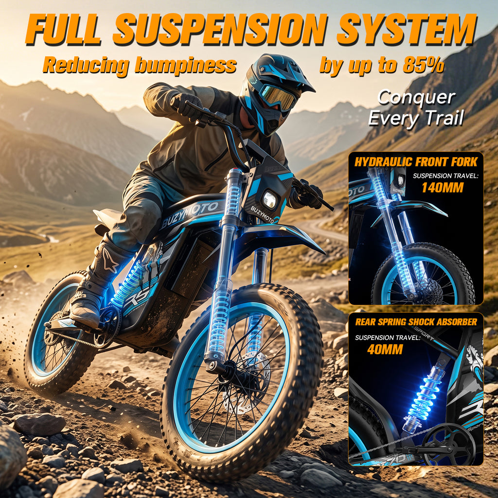 53.8MPH Electric Dirt Bike for Adult,7000W Peak Power,67.2V Output 30Ah Full Suspension System, 2016Wh Battery, 78 Miles, 20×4.0 Fat Tires, Dual Hydraulic Disc Brake,5-Speed Level,220Nm Top Torque