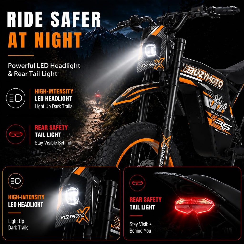 53.8MPH Electric Dirt Bike for Adult,7000W Peak Power,67.2V Output 30Ah Full Suspension System, 2016Wh Battery, 78 Miles, 20×4.0 Fat Tires, Dual Hydraulic Disc Brake,5-Speed Level,220Nm Top Torque
