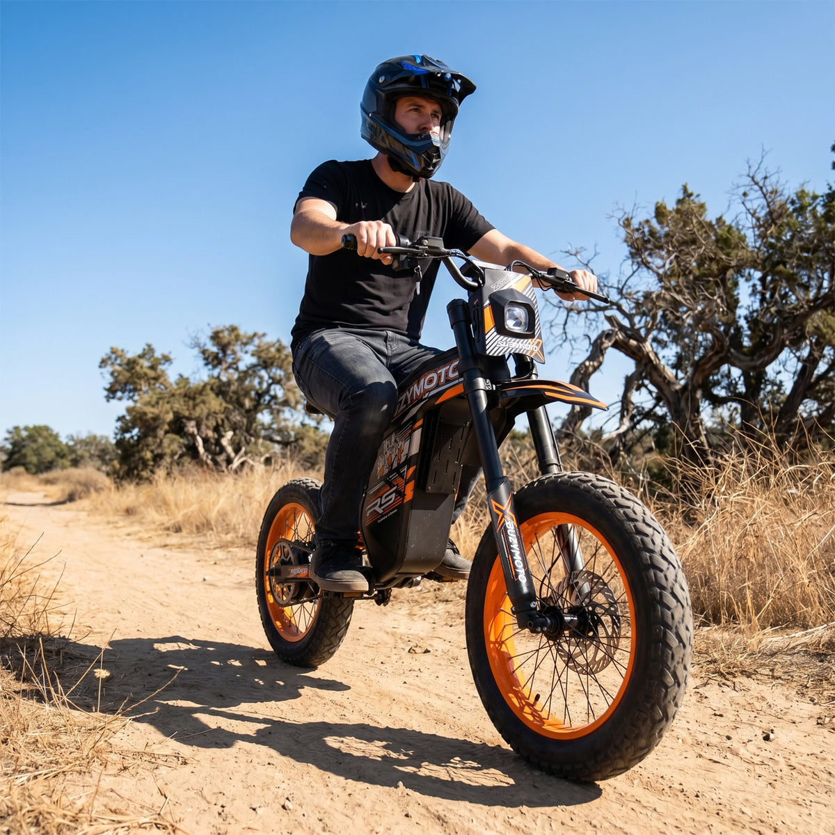 53.8MPH Electric Dirt Bike for Adult,7000W Peak Power,67.2V Output 30Ah Full Suspension System, 2016Wh Battery, 78 Miles, 20×4.0 Fat Tires, Dual Hydraulic Disc Brake,5-Speed Level,220Nm Top Torque