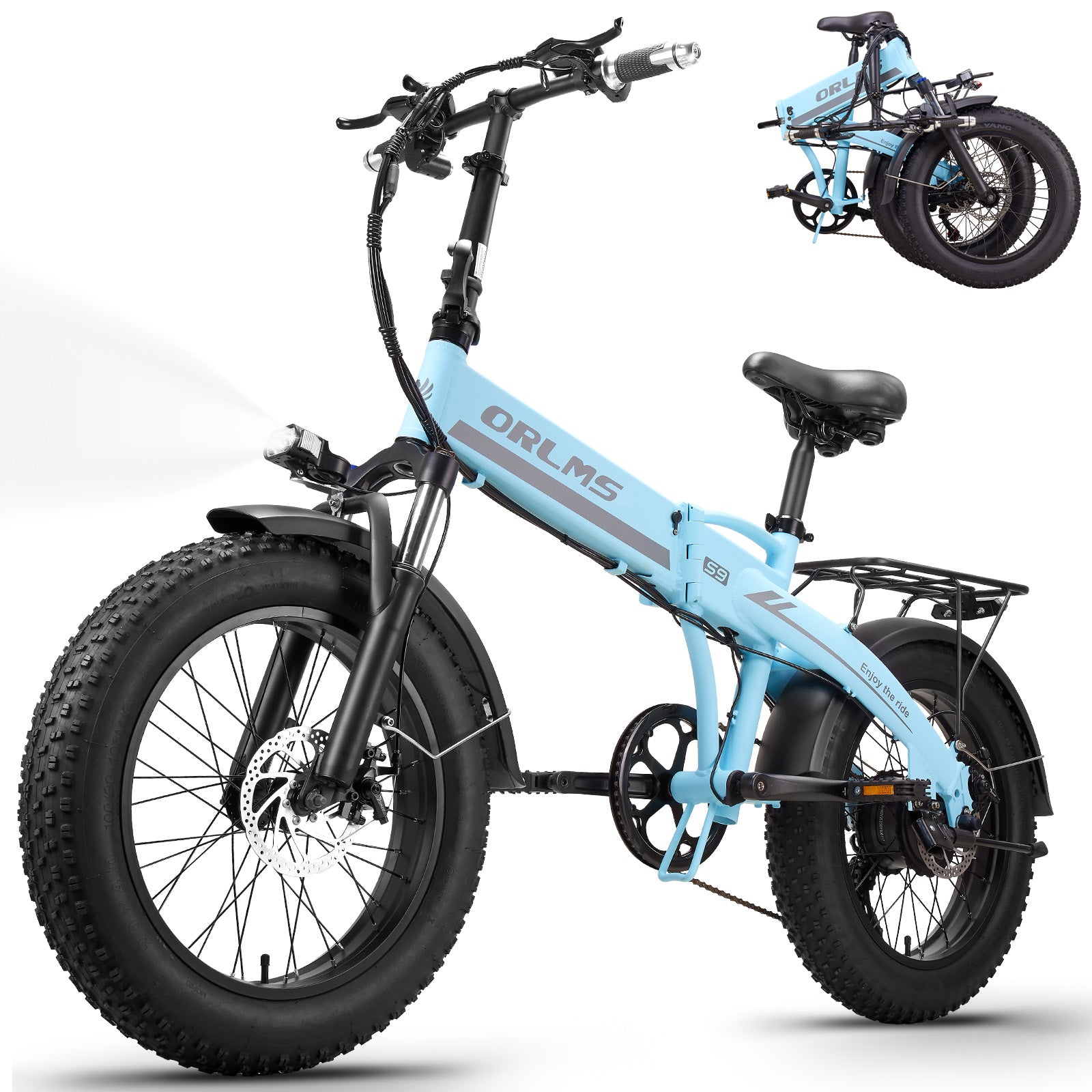 MENORX S9 Fodable Ebike 48V 13Ah 750W Peak 20" All-Terrain Fat Tire