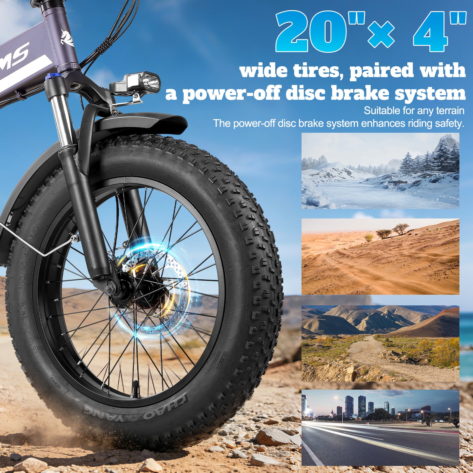 MENORX S9 Fodable Ebike 48V 13Ah 750W Peak 20" All-Terrain Fat Tire