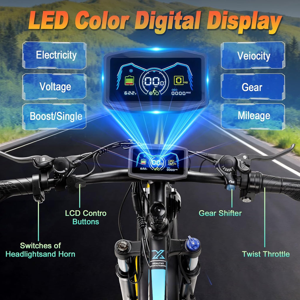 MENORX TS60 Dual Motor Ebike 60V 25Ah 6000W Peak 26" All-Terrain Fat Tire