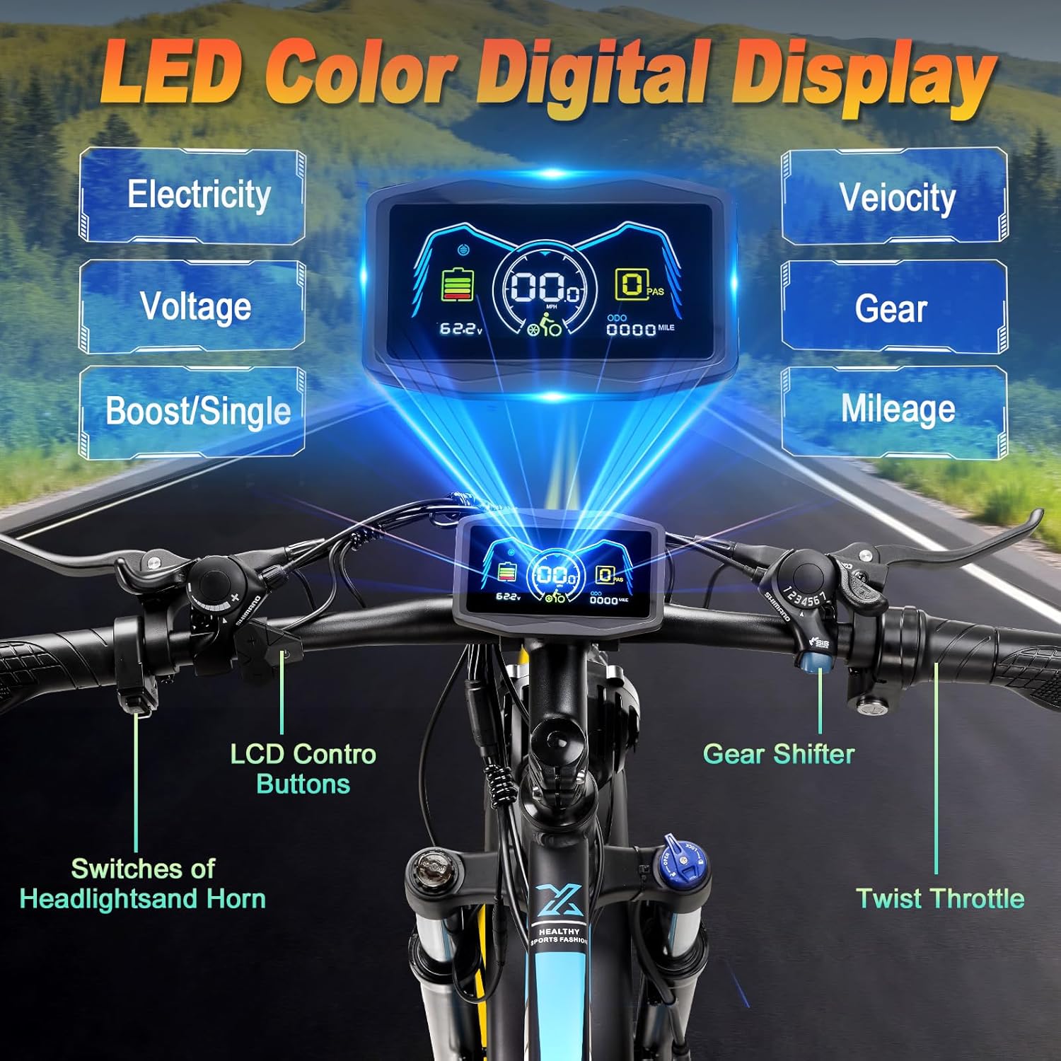 MENORX TS60 Dual Motor Ebike 60V 25Ah 6000W Peak 26" All-Terrain Fat Tire