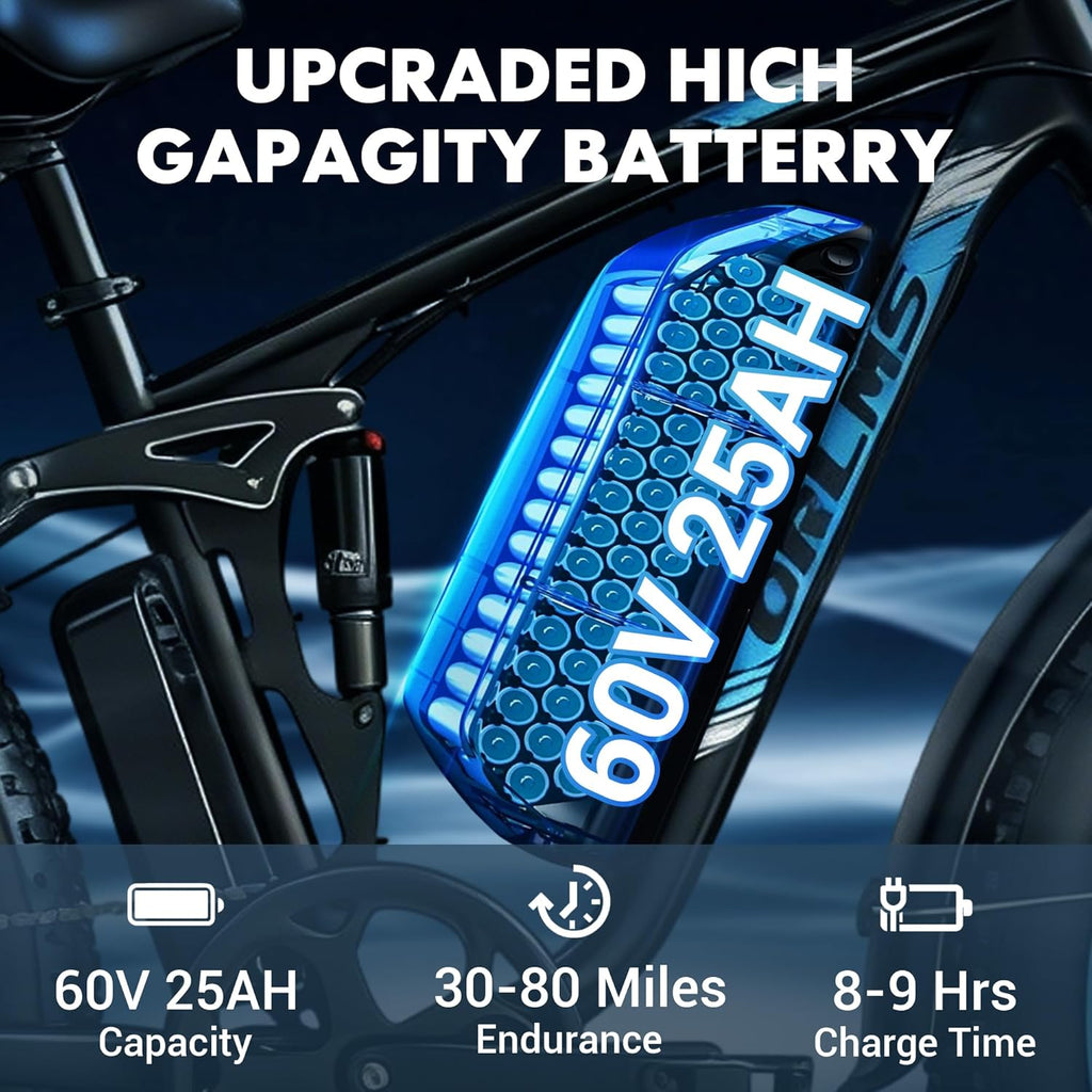 MENORX Finder 26 Dual Motor Electric Bike 26"x4" Fat Tire Full Suspension