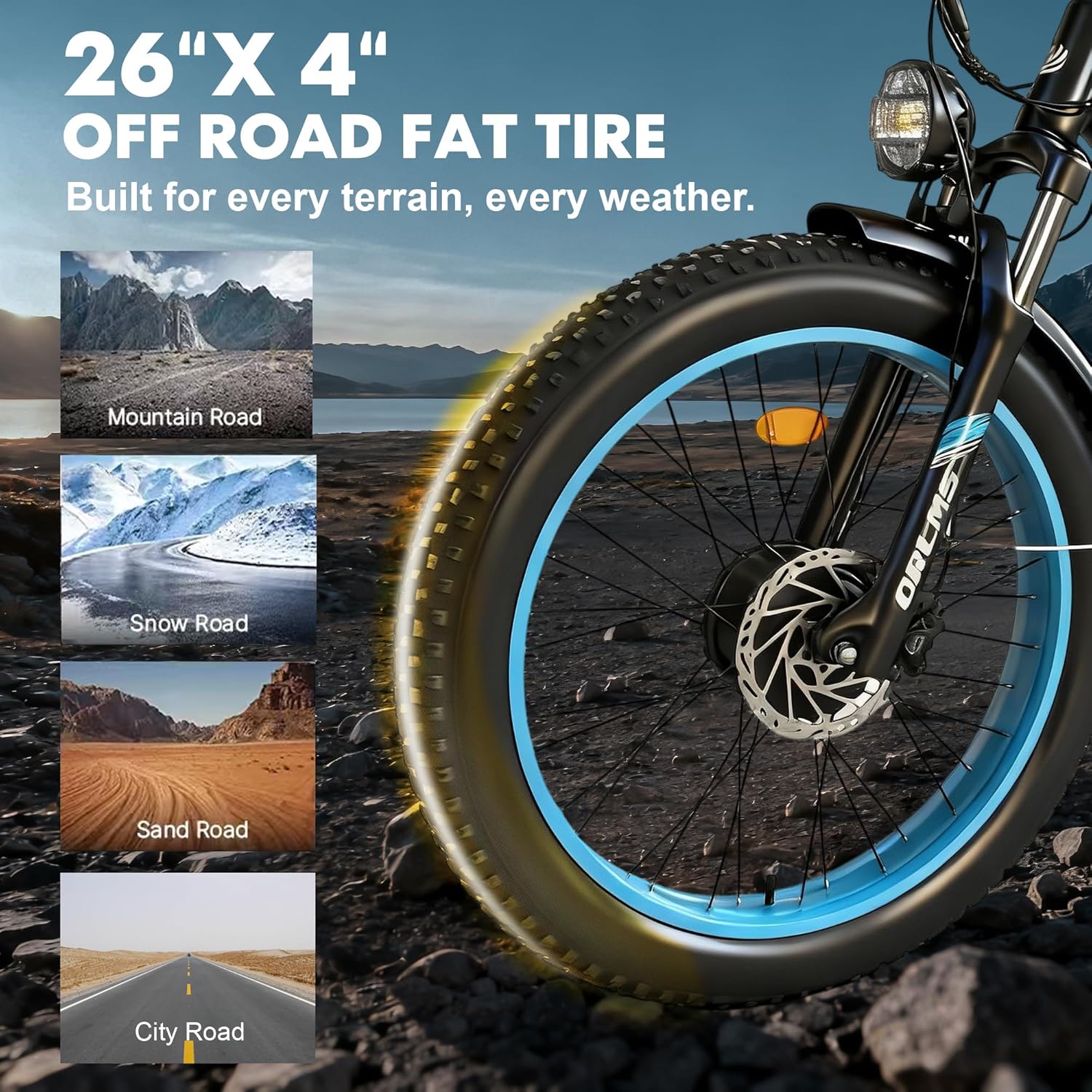 MENORX Finder 26 Dual Motor Electric Bike 26"x4" Fat Tire Full Suspension