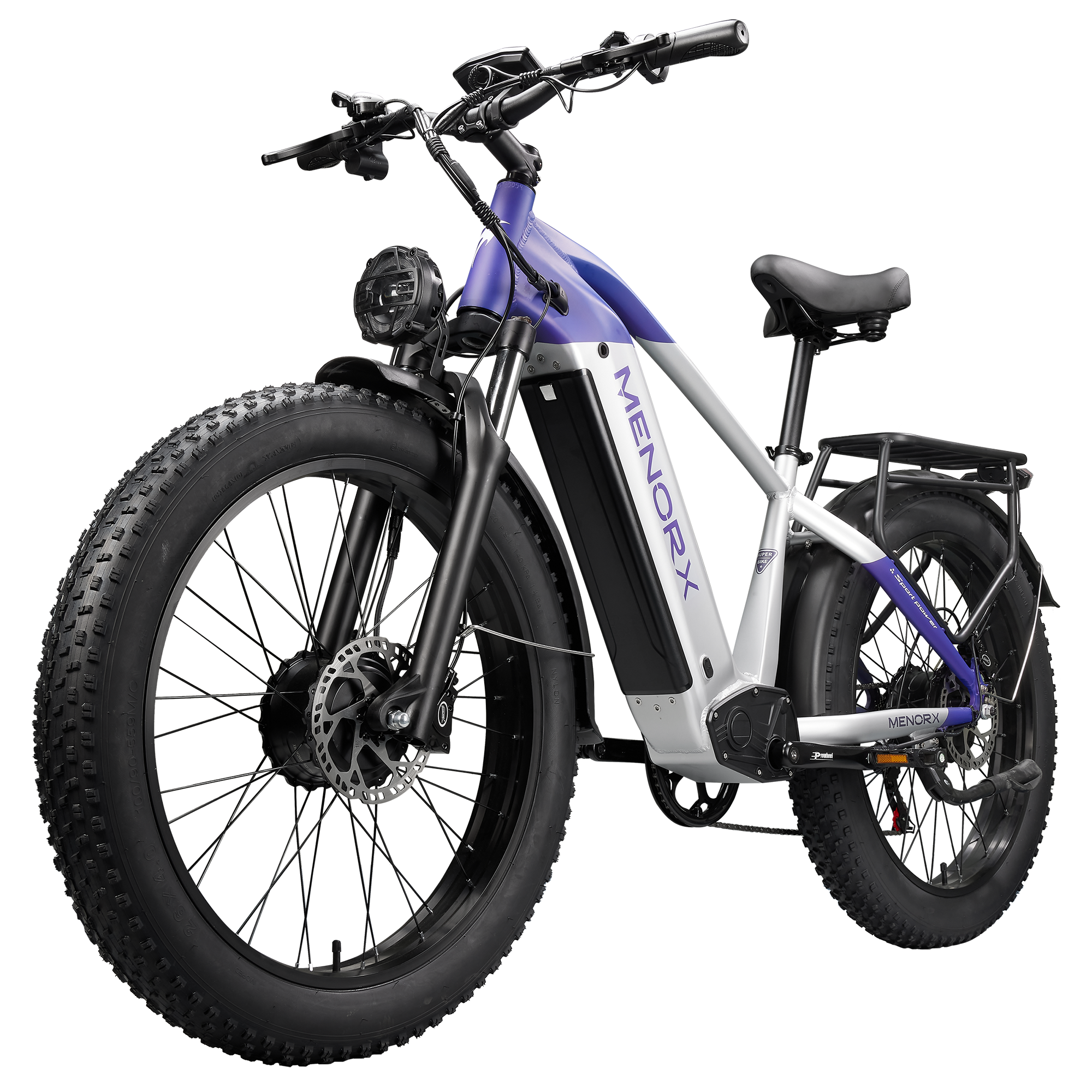 MENORX STORM-X Dual Motor Electric Bike 26"x4" Fat Tire Full Suspension
