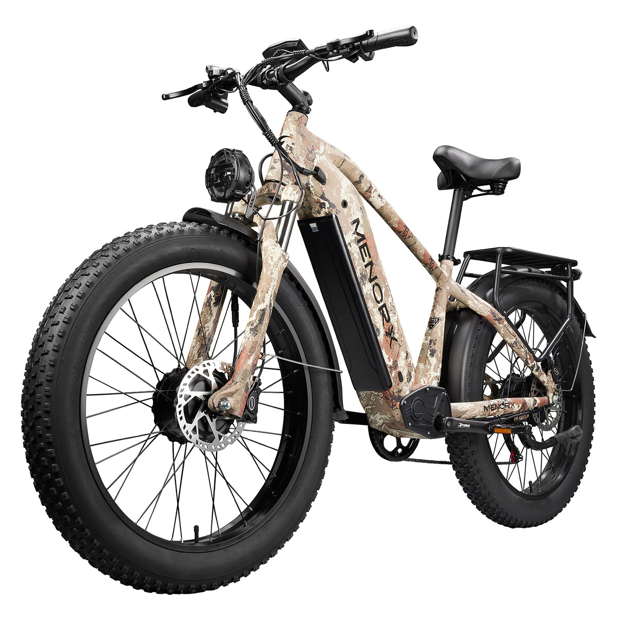 MENORX STORM-X Dual Motor Electric Bike 26"x4" Fat Tire Full Suspension