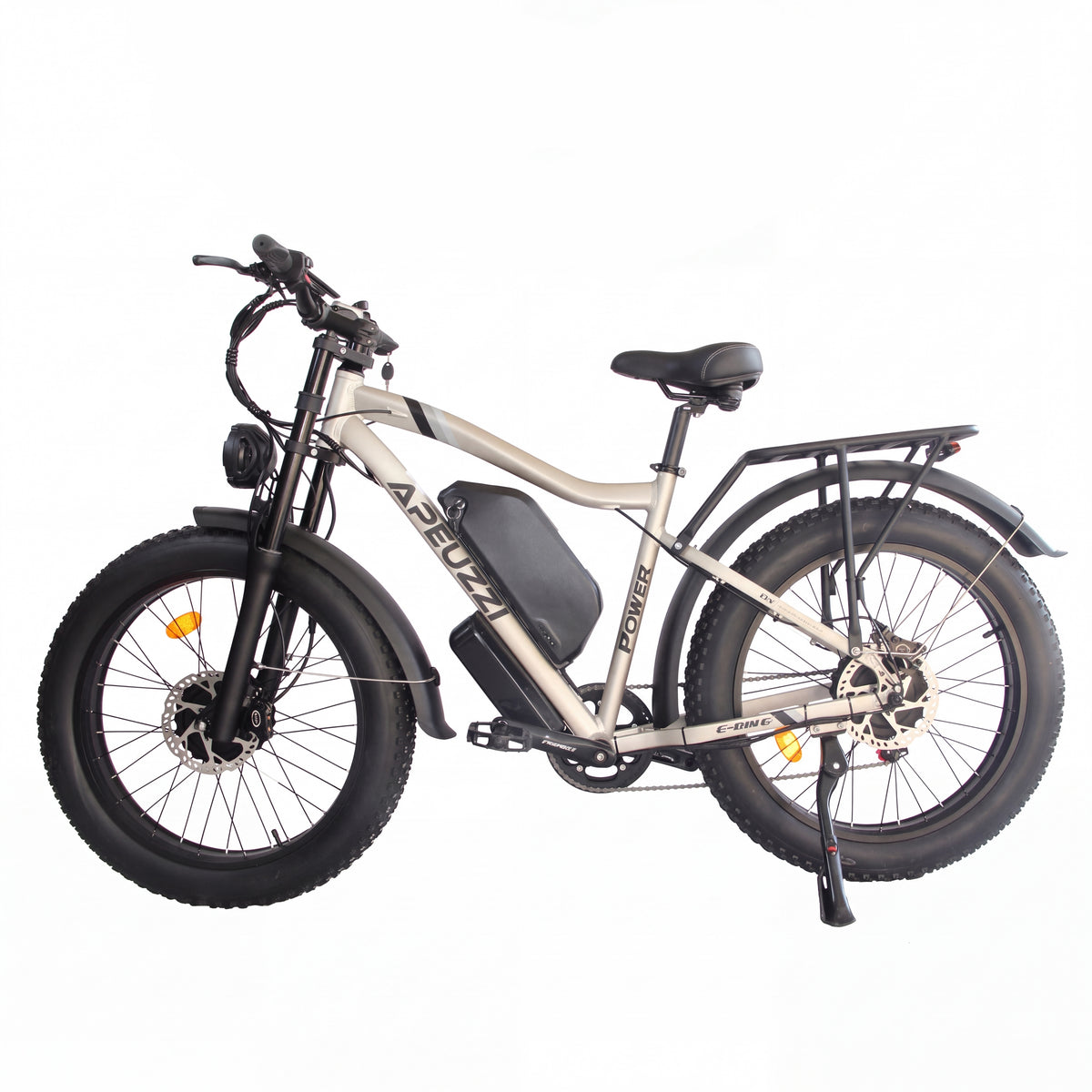 APEUZZI Dual Motor Electric Bike, 105-Mile Range & 50 MPH Max Speed, 26" Fat Tire Off-Road Ebike, Shimano 7-Speed