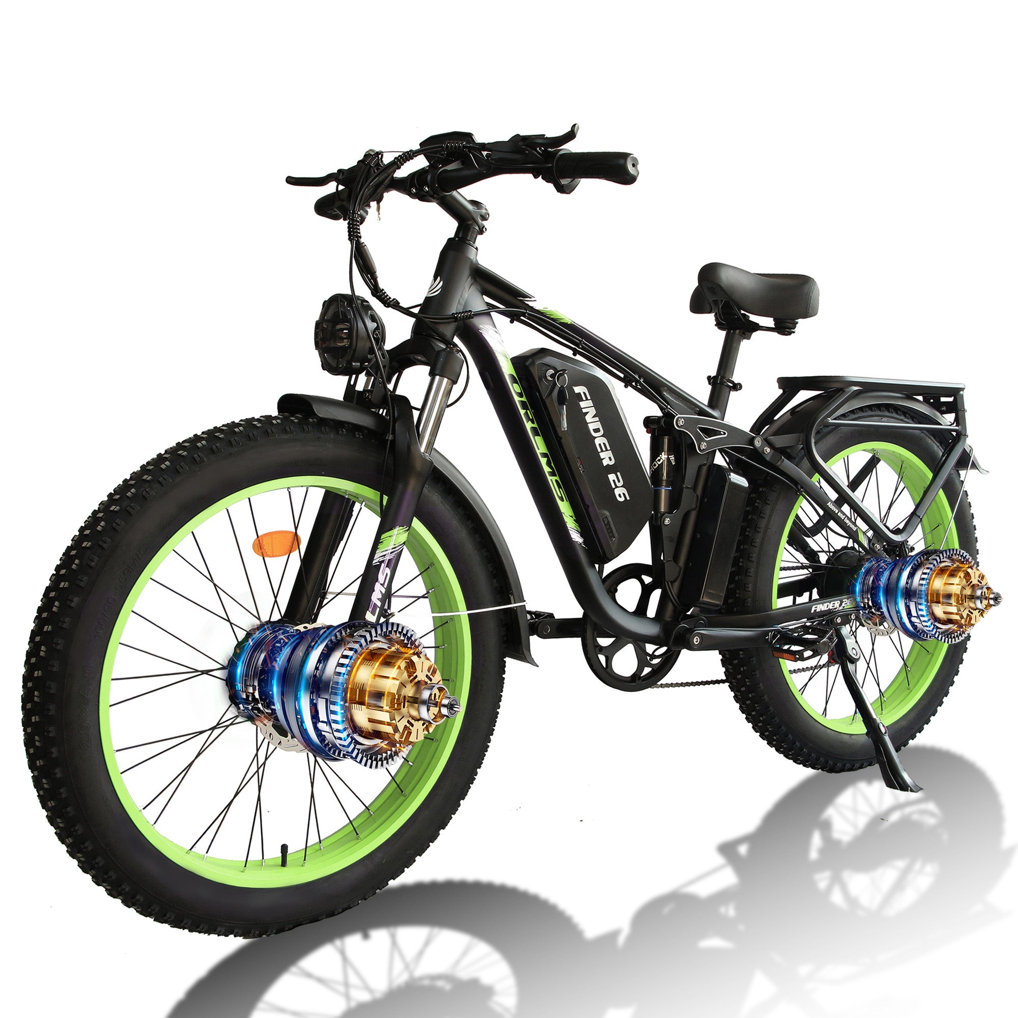 MENORX Finder 26 Dual Motor Electric Bike 26"x4" Fat Tire Full Suspension
