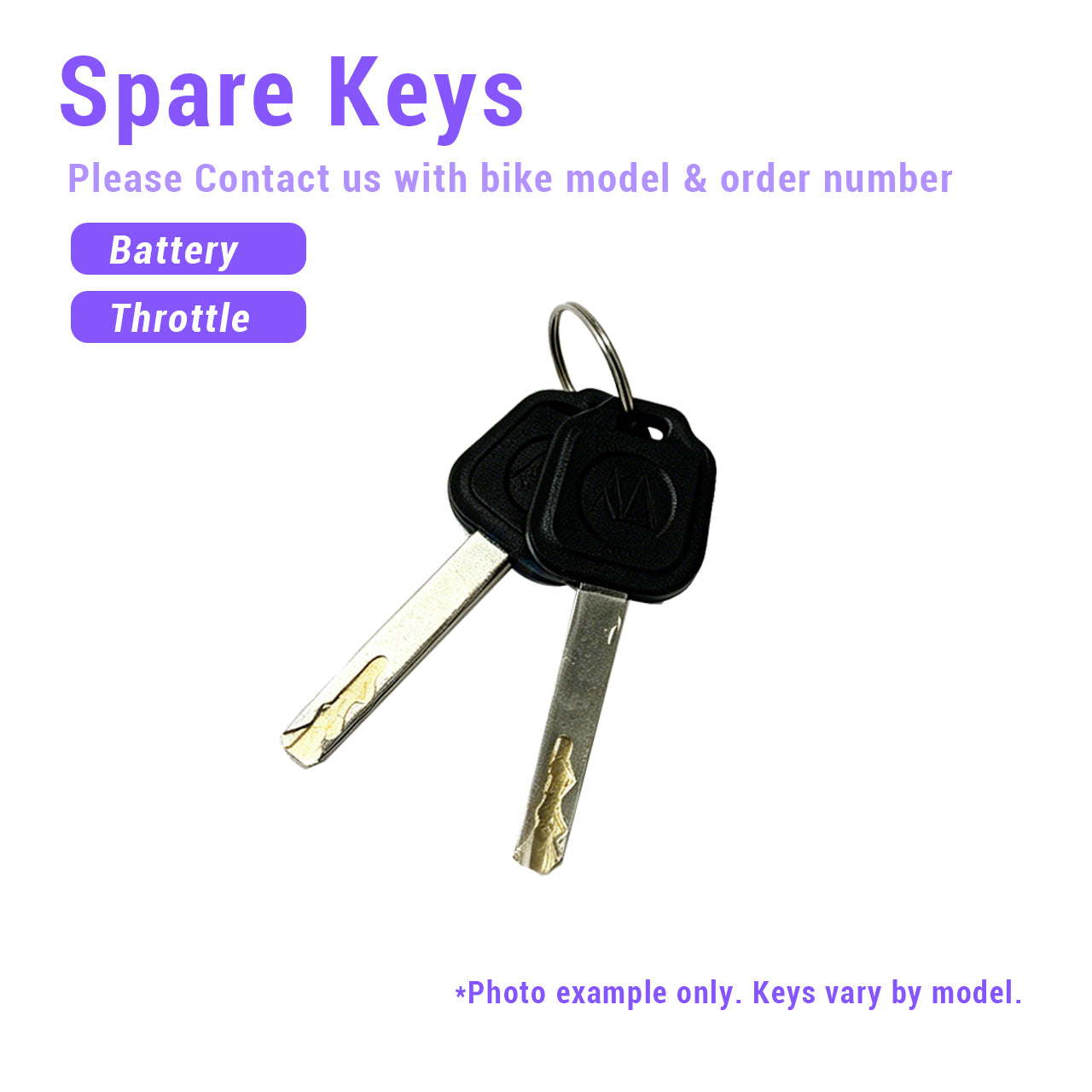 One Spare Key （Battery / Throttle）
